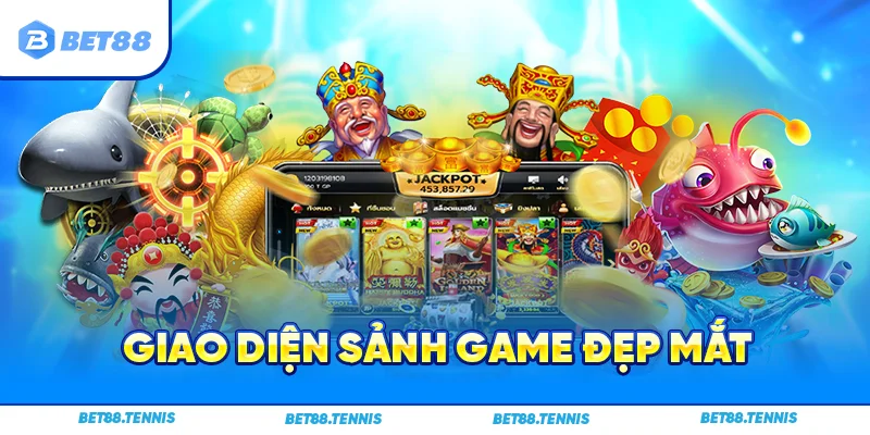 Giao diện sảnh game đẹp mắt