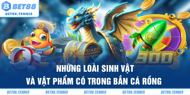 Những loài sinh vật và vật phẩm có trong bắn cá rồng
